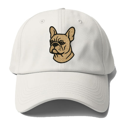 French Bulldog Cream Colored Professional Design Baseball Cap For Big Heads - Off White