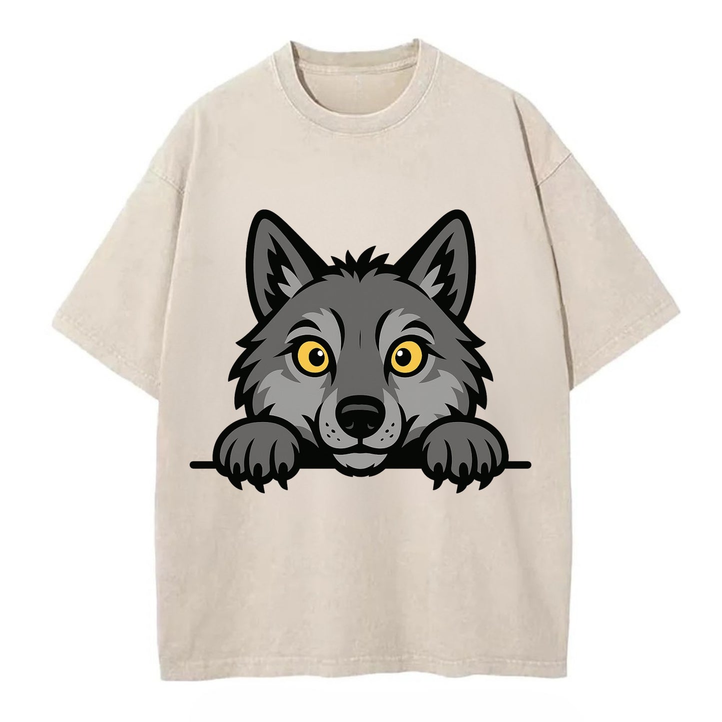 Wolf  - Vintage T-shirt - Off White