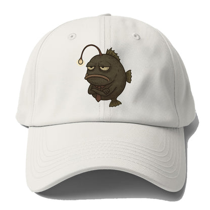 THE ANGLERFISH LURES DISAPPOINTMENT | Dark gray anglerfish with dim light - Baseball Cap - Off White