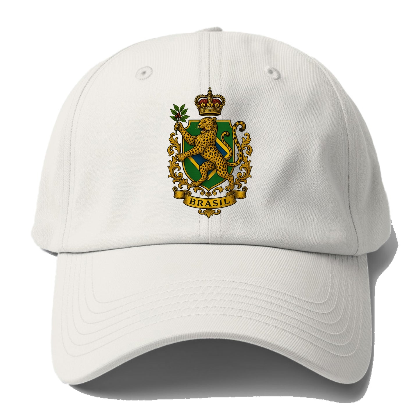 Brazil Jaguar Emblem  - Baseball Cap For Big Heads - Off White