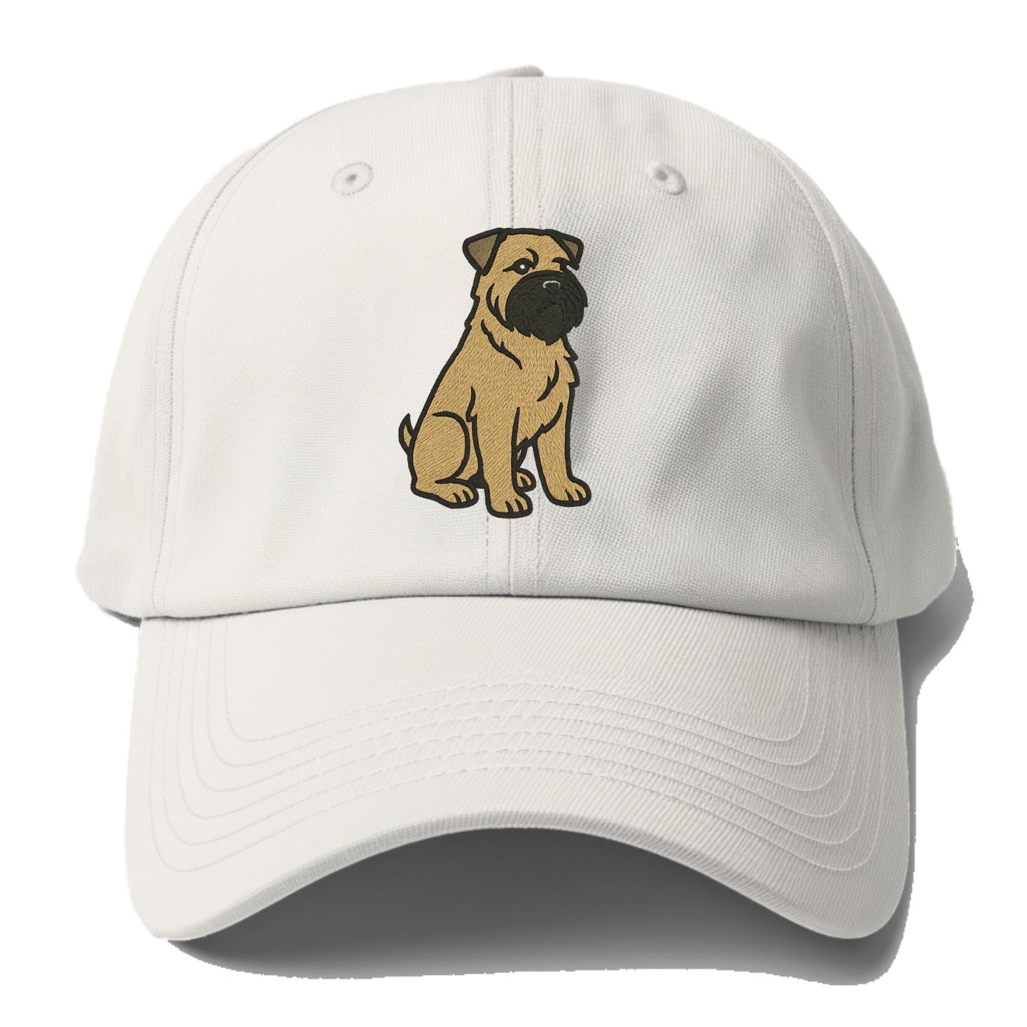 Bouvier des Flandres - Fawn rough coat embroidered design - Baseball Cap - Off White