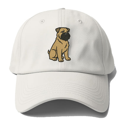 Bouvier des Flandres - Fawn rough coat embroidered design - Baseball Cap - Off White