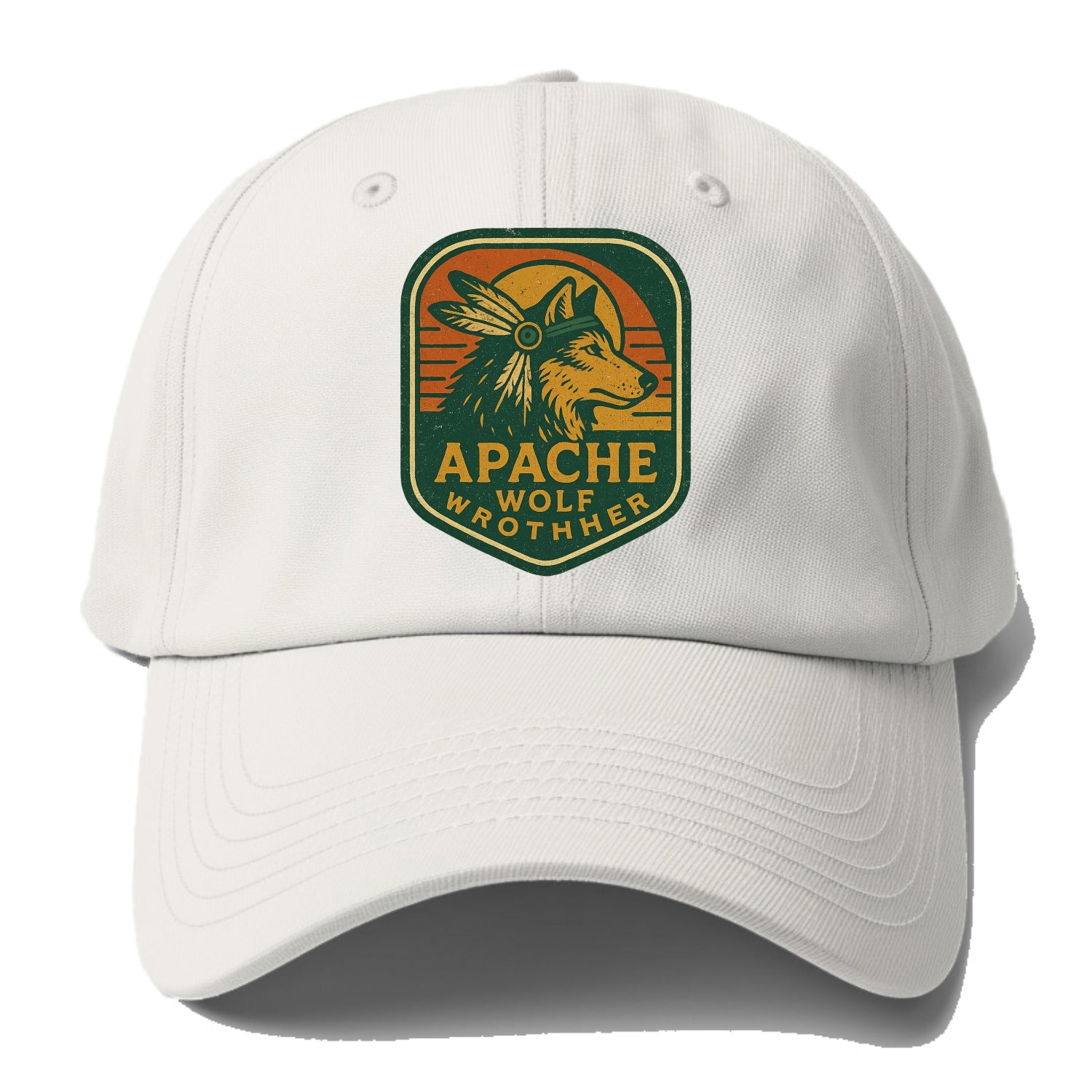 Apache Wolf Brother  - Baseball Cap For Big Heads - Off White