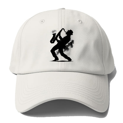 Saxophonist playing jazz in smoky room - Baseball Cap For Big Heads - Off White