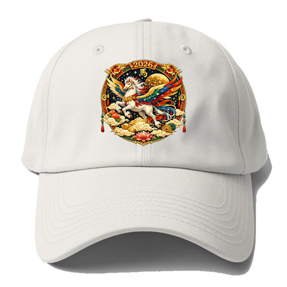 CELESTIAL HORSE | Heavenly horse among clouds and stars | Wings of - Baseball Cap For Big Heads - Off White