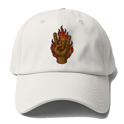 Devil Horns  - Baseball Cap For Big Heads - Off White