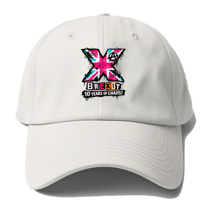 X YEARS | Roman numeral X massive | Union Jack fill pattern | Bold statement design - Baseball Cap - Off White