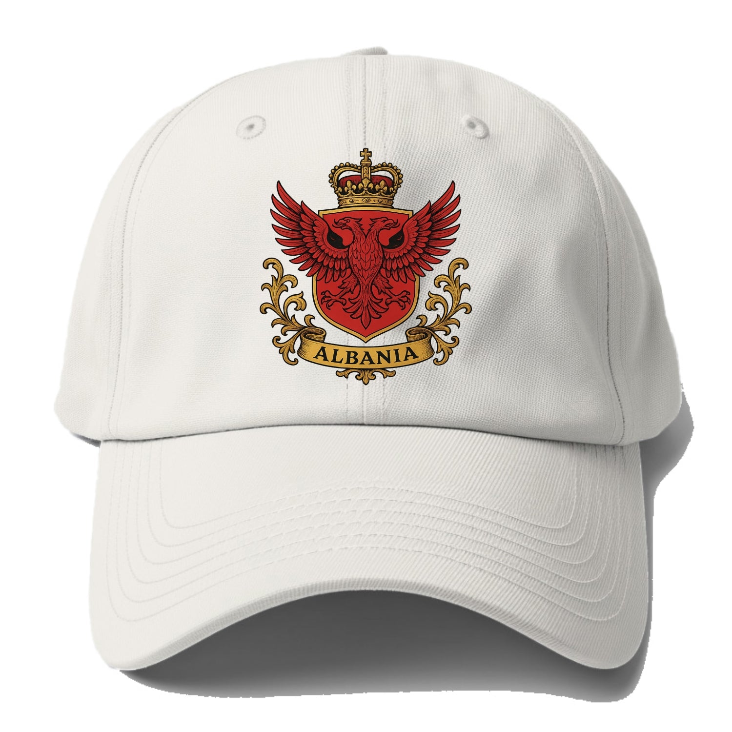 Albania Heritage Badge  - Baseball Cap - Off White