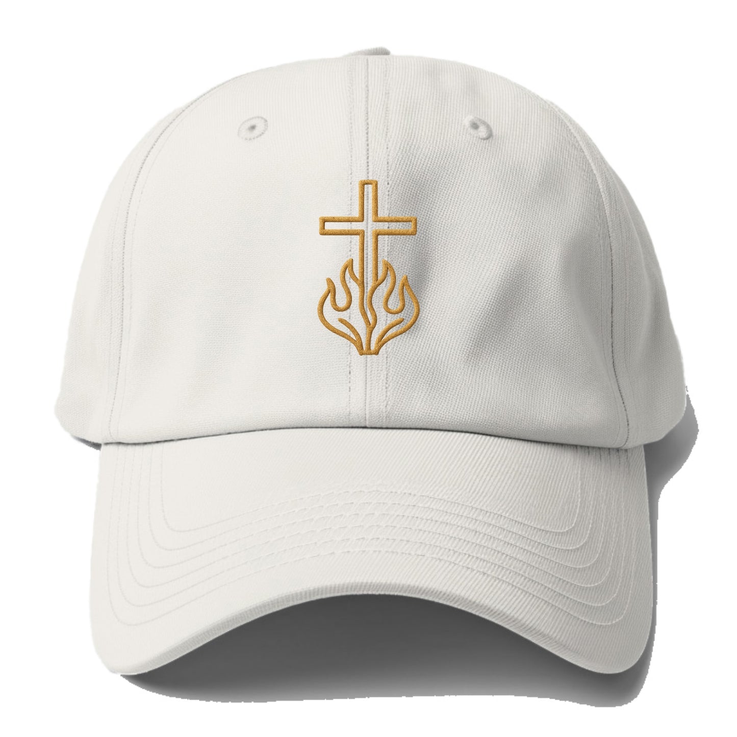 Burning Bush Cross  - Baseball Cap - Off White
