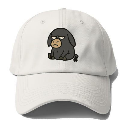 The Donky Judging Silently - Baseball Cap For Big Heads - Off White