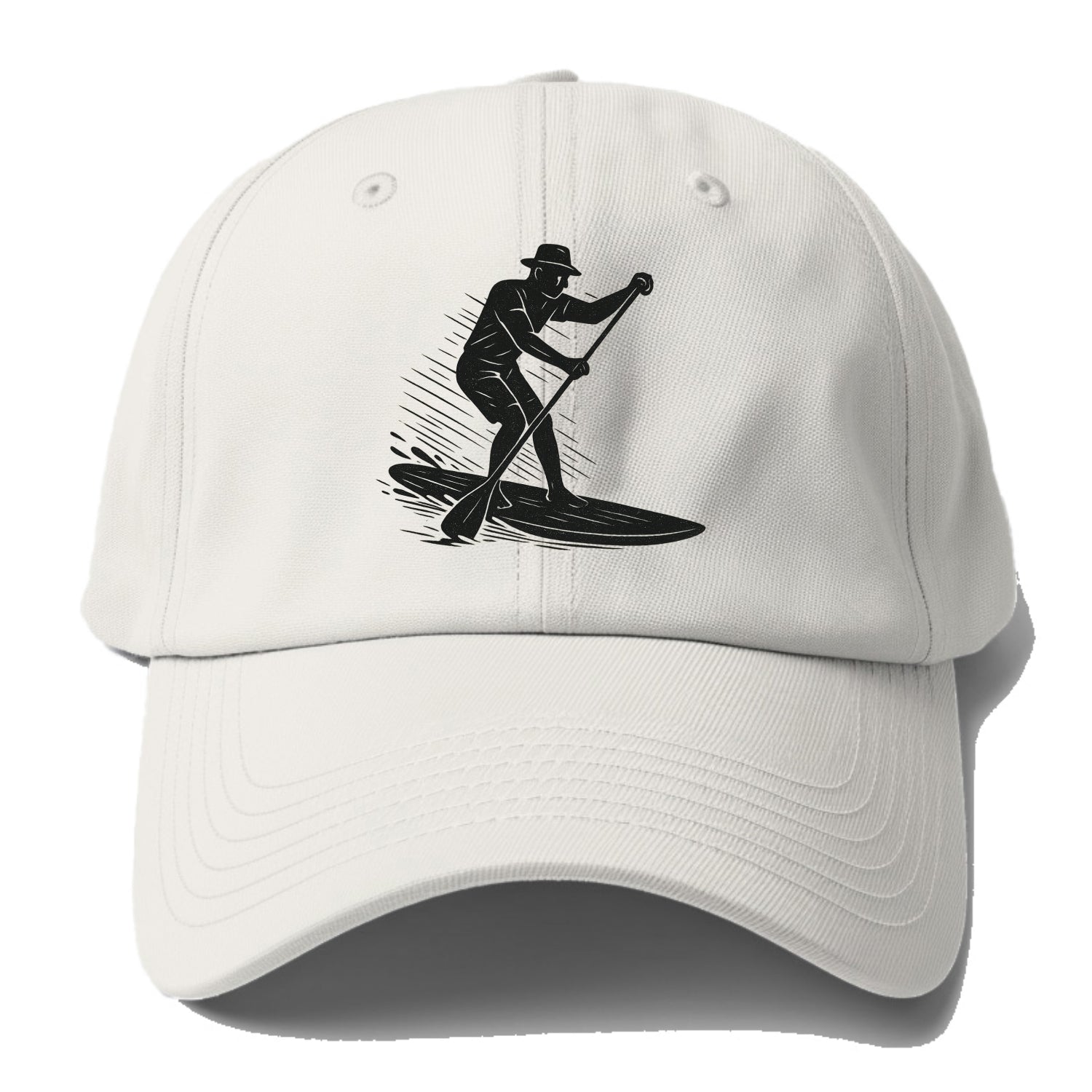 Stand-up paddleboarder on calm water - Baseball Cap For Big Heads - Off White