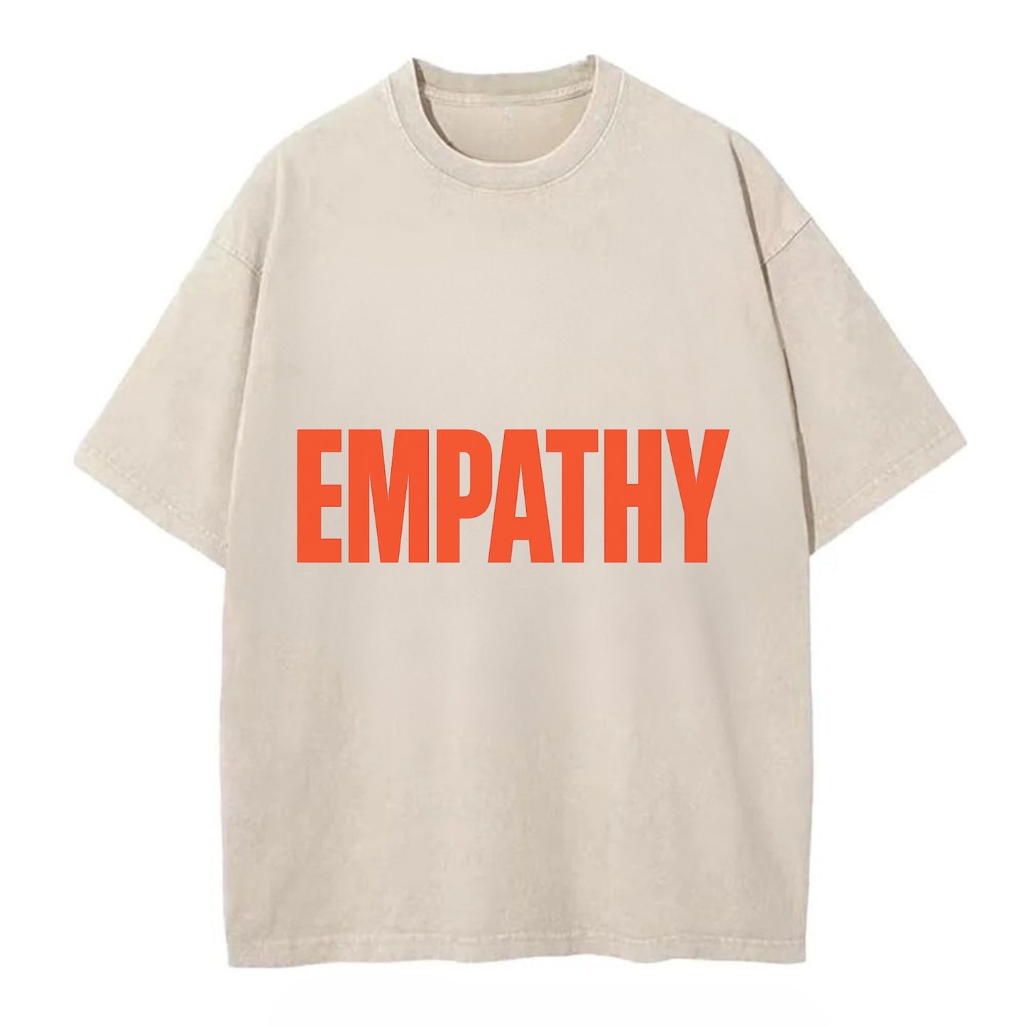 Bold typography design - "EMPATHY" - understanding others, emotional connection - Vintage T-shirt - Off White