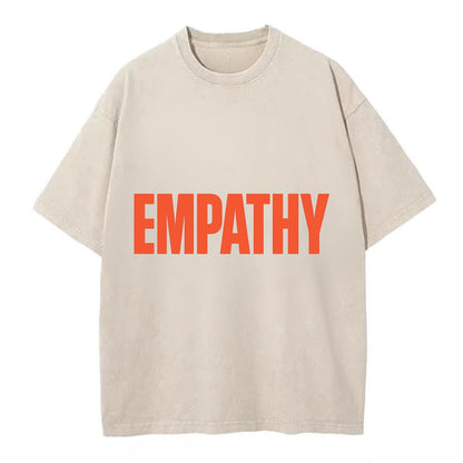 Bold typography design - "EMPATHY" - understanding others, emotional connection - Vintage T-shirt - Off White