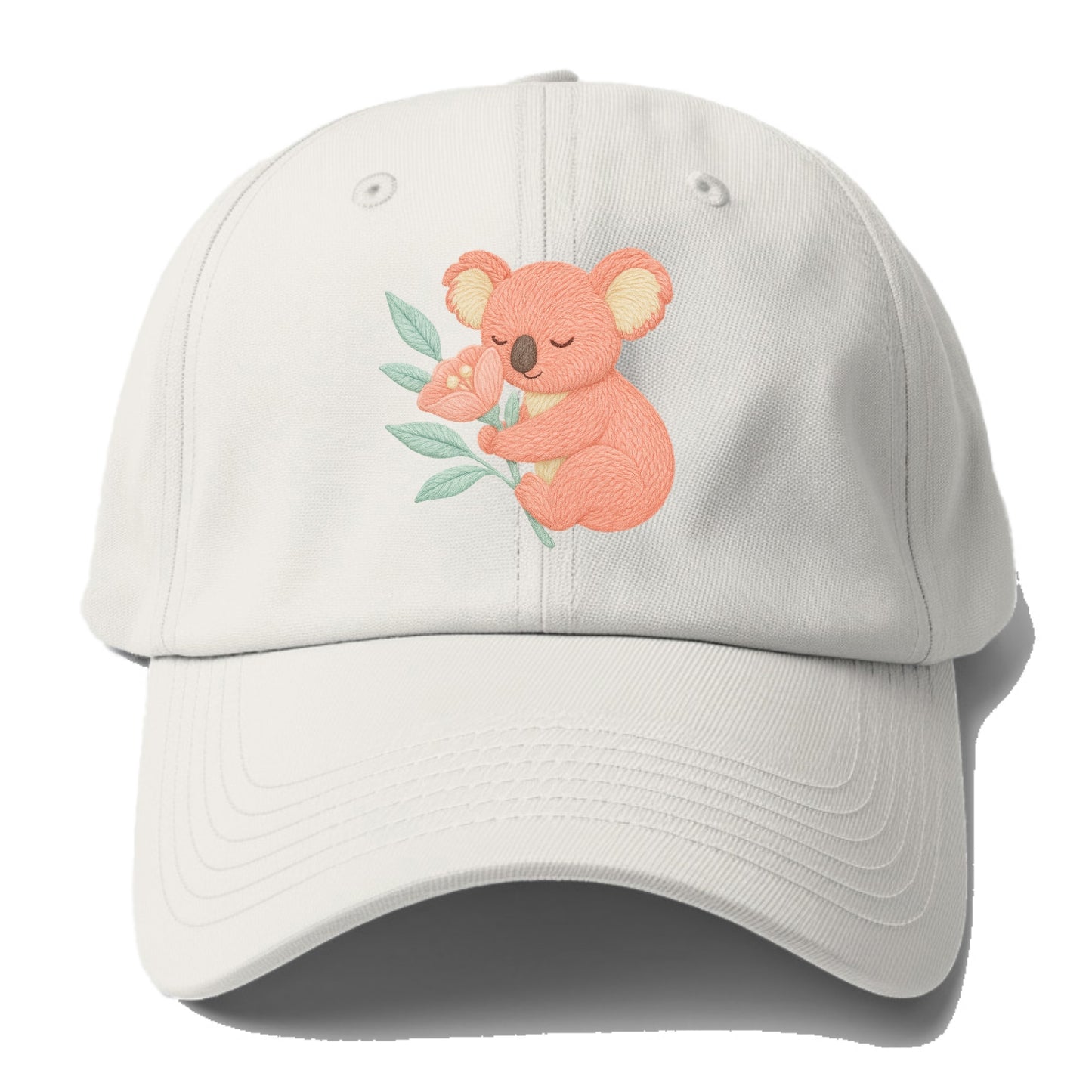 Coral Koala - Baseball Cap For Big Heads - Off White