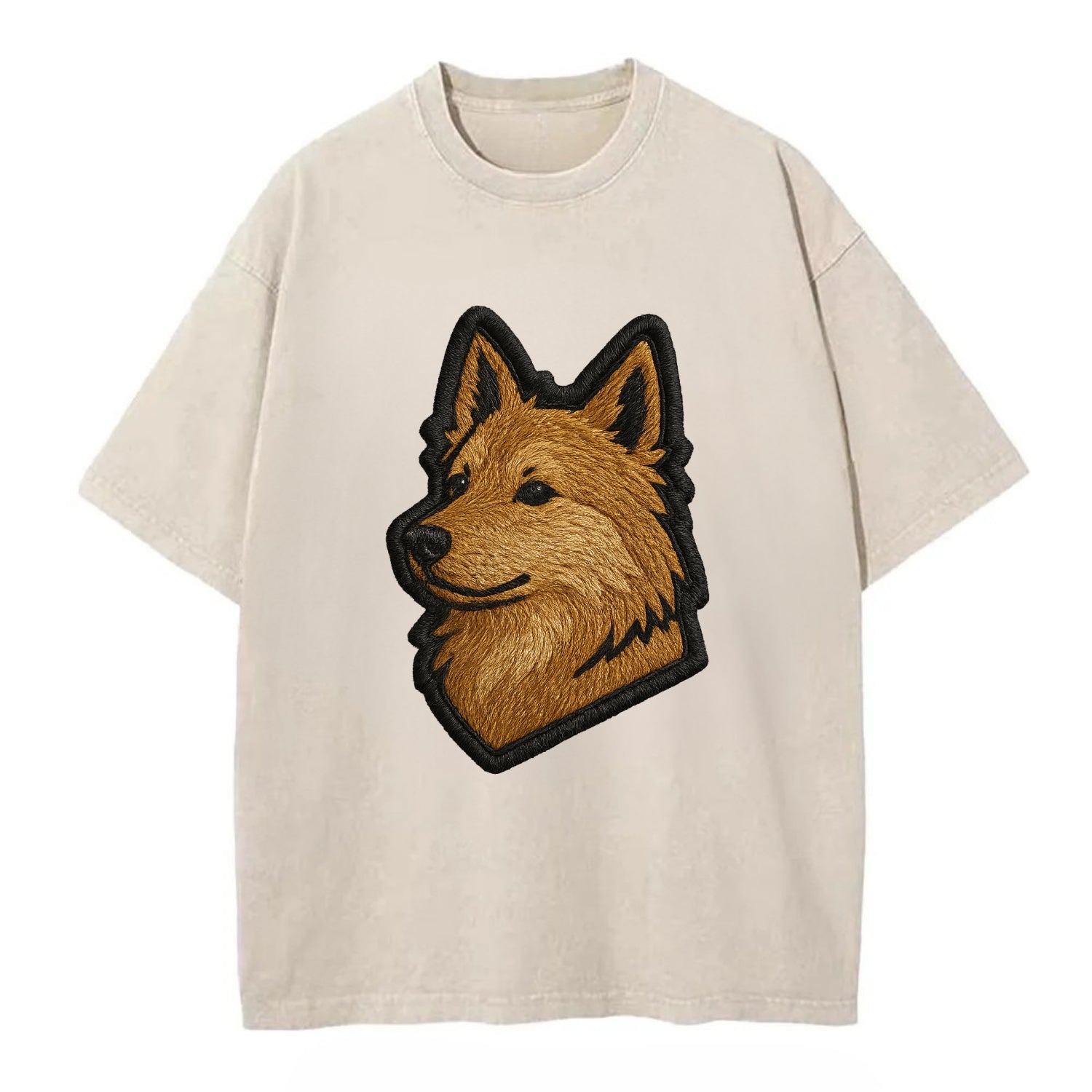 Icelandic Sheepdog - Trendy Iceland spit - Vintage T-shirt - Off White