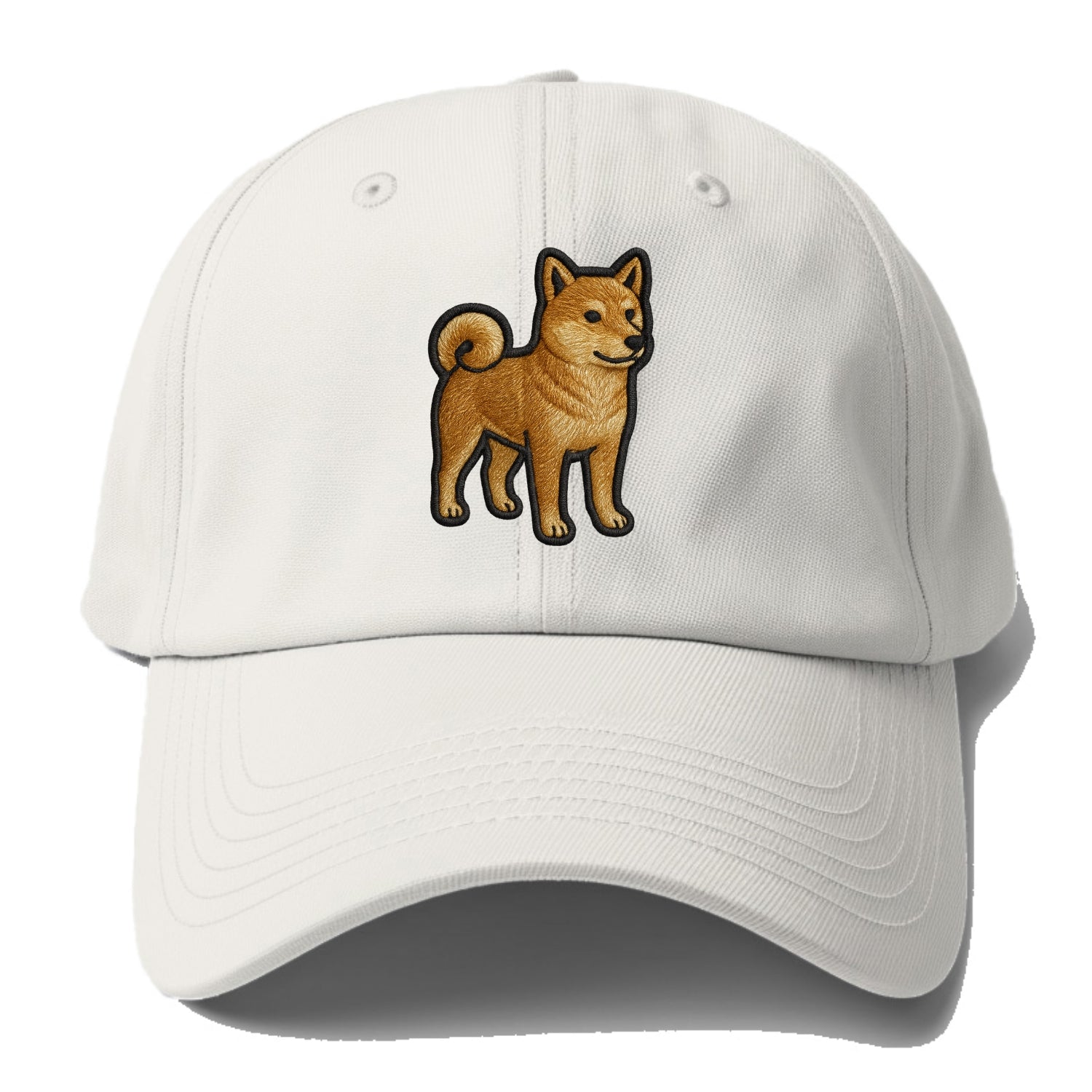 Shiba Inu - Trendy Japanese dog logo wit - Baseball Cap - Off White