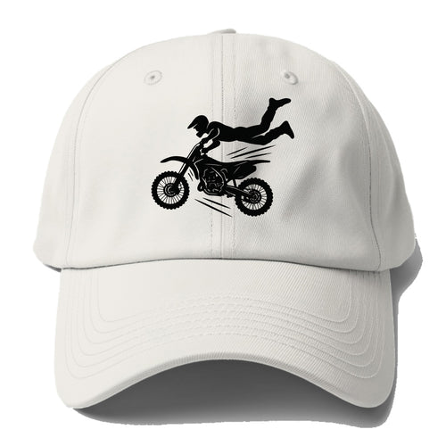 Motocross rider airborne trick - Baseball Cap
