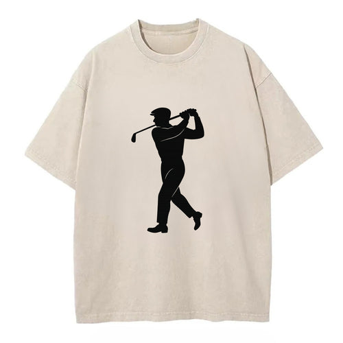 Golfer perfect swing follow-through - Vintage T-shirt