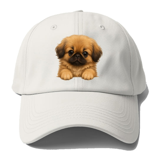 Pekingese  - Baseball Cap - Off White