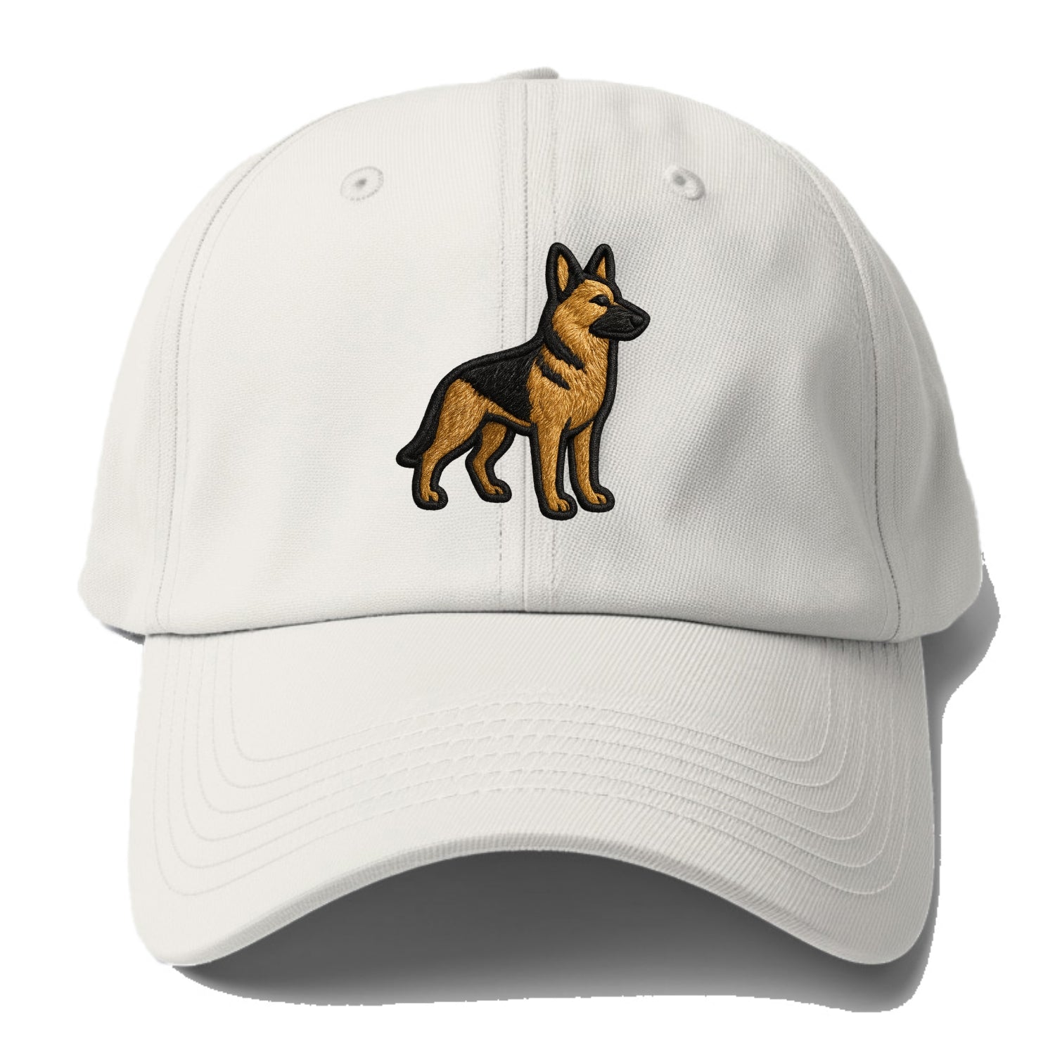 German Shepherd - Trendy minimal silhoue - Baseball Cap For Big Heads - Off White