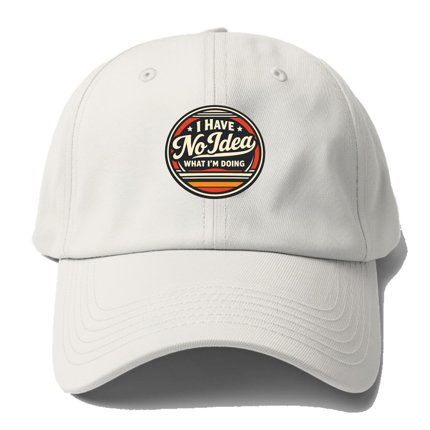 Confidently Clueless Emblem - Baseball Cap - Off White