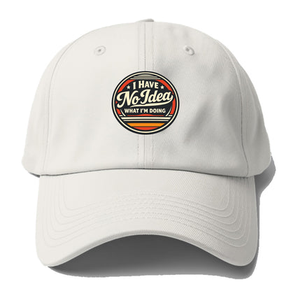 Confidently Clueless Emblem - Baseball Cap - Off White
