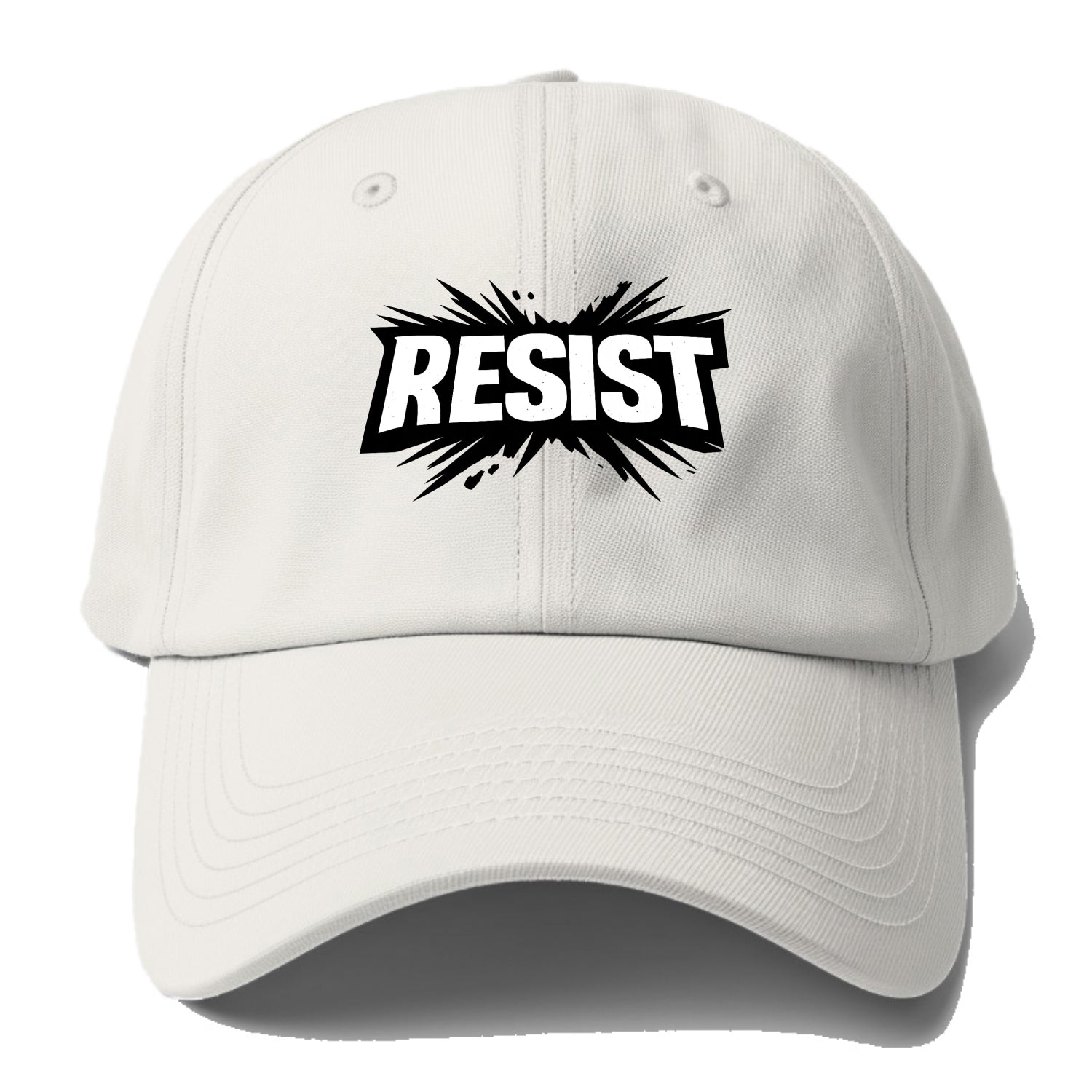 Bold typography design - "RESIST" - fighting back, standing against - Baseball Cap For Big Heads - Off White