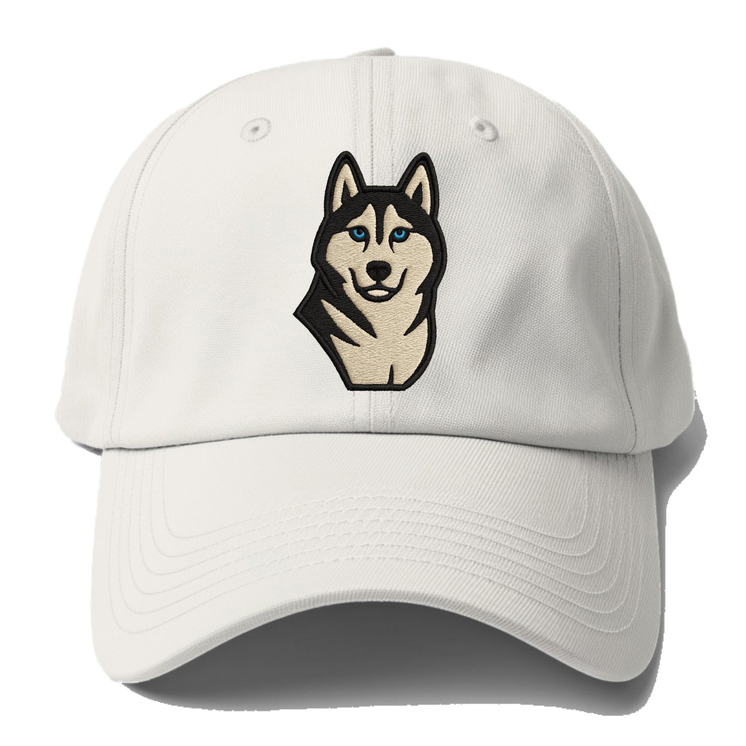 Husky - Blue eyes close-up portrait - Ba Baseball Cap For Big Heads - Off White