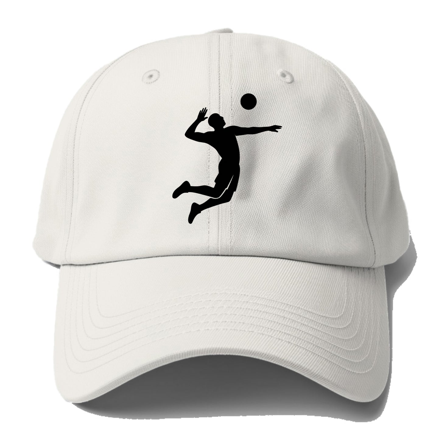 Volleyball player spiking ball - Baseball Cap - Off White