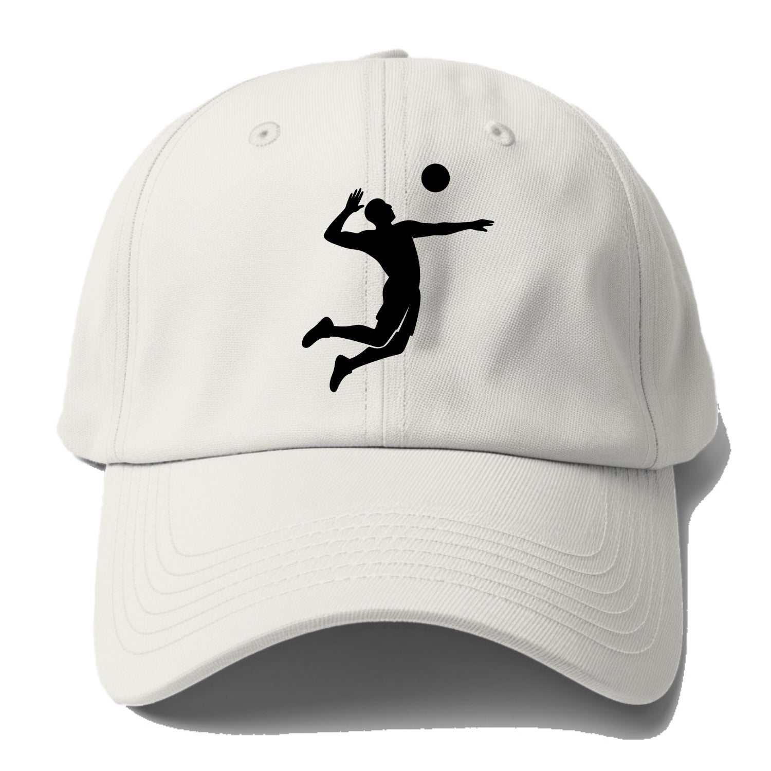 Volleyball player spiking ball - Baseball Cap - Off White