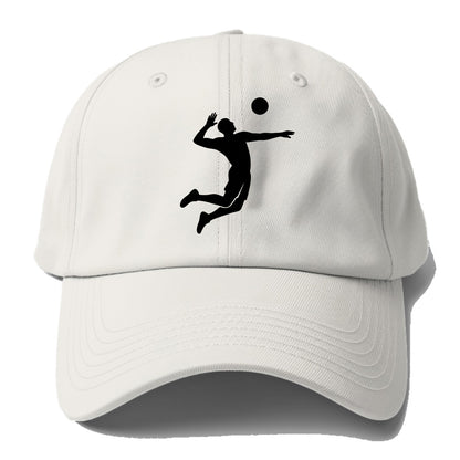 Volleyball player spiking ball - Baseball Cap - Off White