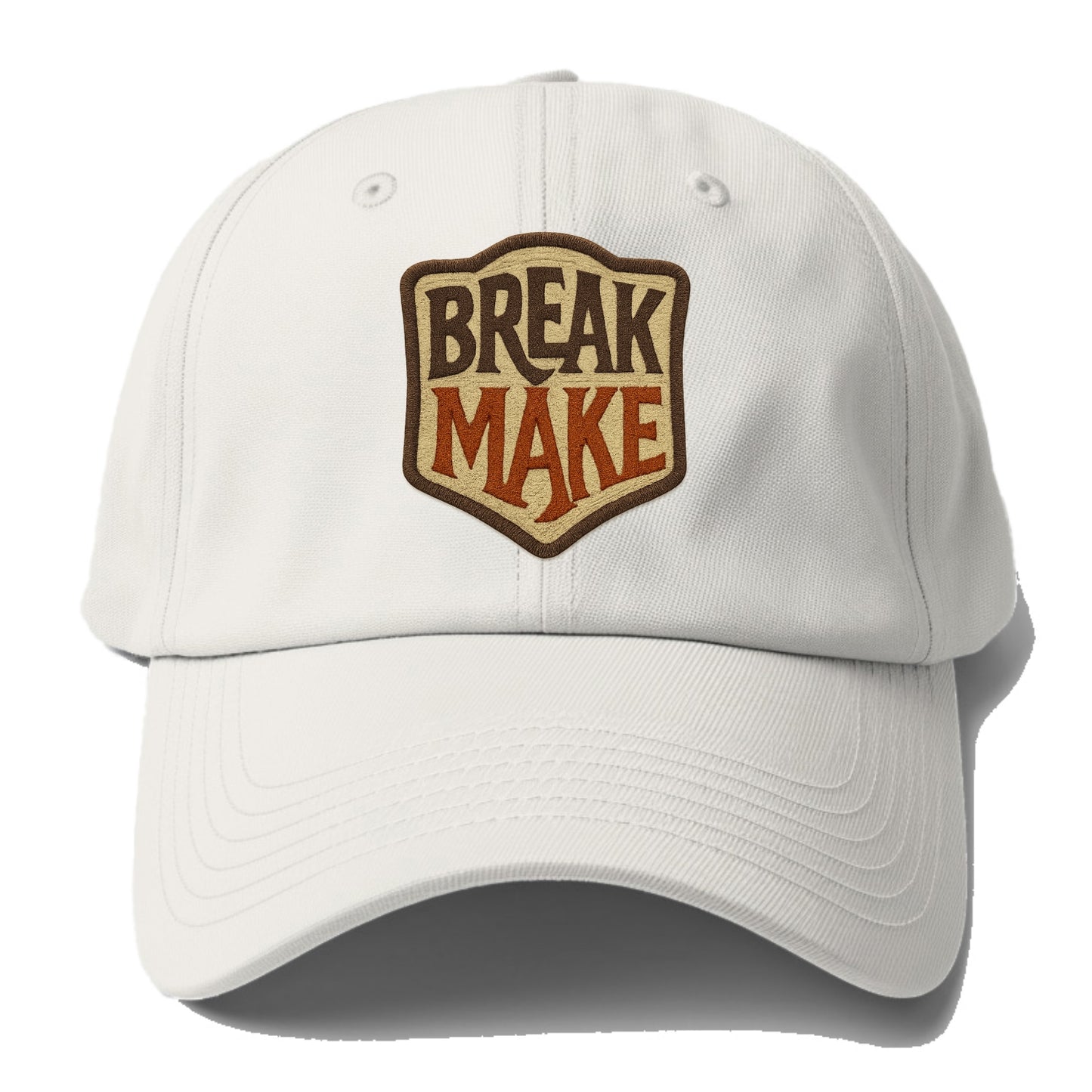 BREAK;MAKE THE RULES Rebel Red Snapback - Baseball Cap For Big Heads - Off White