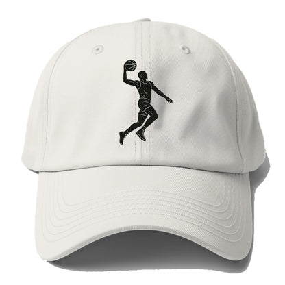 Basketball player dunking silhouette - Baseball Cap For Big Heads - Off White