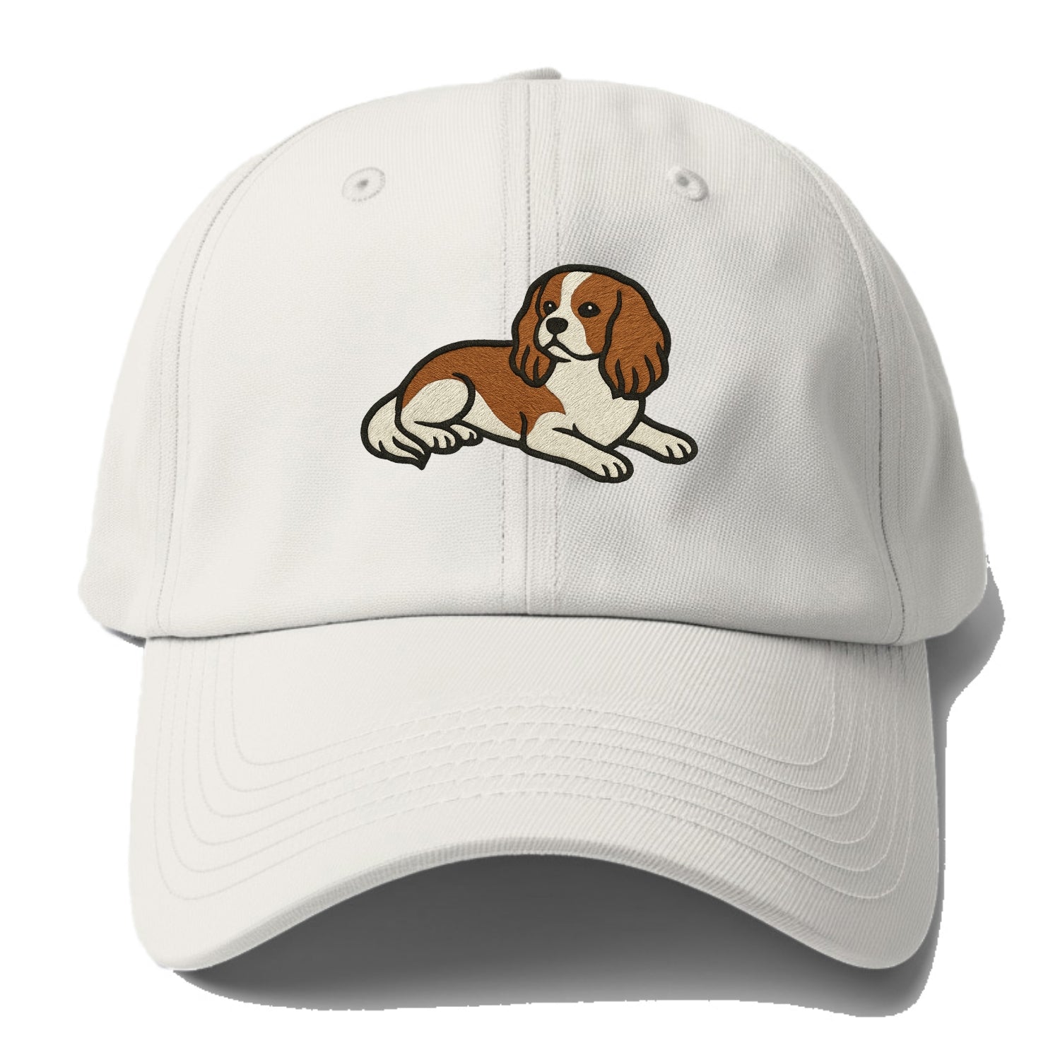 Cavalier King Charles Spaniel - Blenheim Baseball Cap - Off White