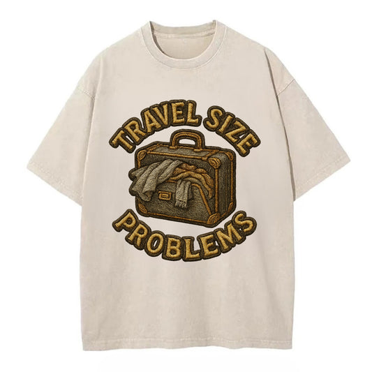 Travel Size Problems  - Vintage T-shirt - Off White