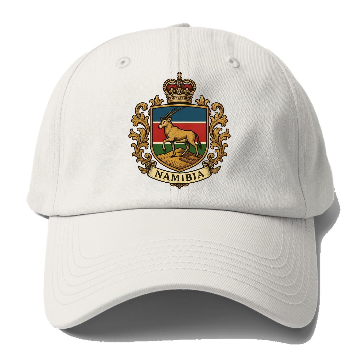 Namibia Heritage Badge - Baseball Cap For Big Heads - Off White