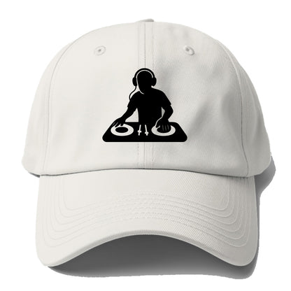 DJ with turntables and headphones - Baseball Cap For Big Heads - Off White