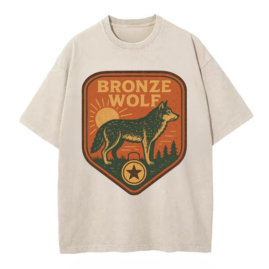 Bronze Wolf Medal  - Vintage T-shirt - Off White