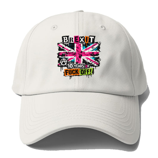 WEATHERED REBEL | Heavily distressed Union Jack | Faded vintage colors - Baseball Cap For Big Heads - Off White
