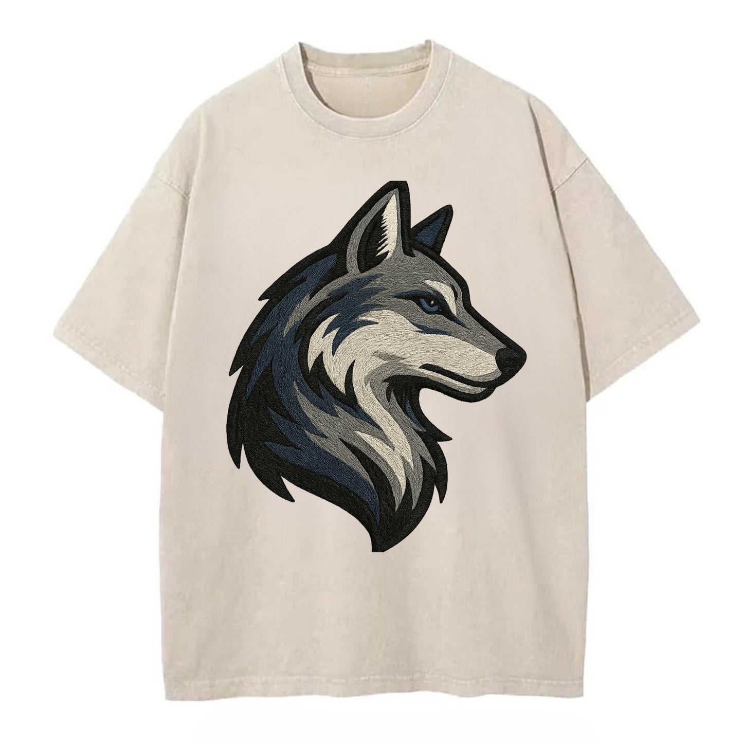 Lone Wolf Wanderer  - Vintage T-shirt - Off White