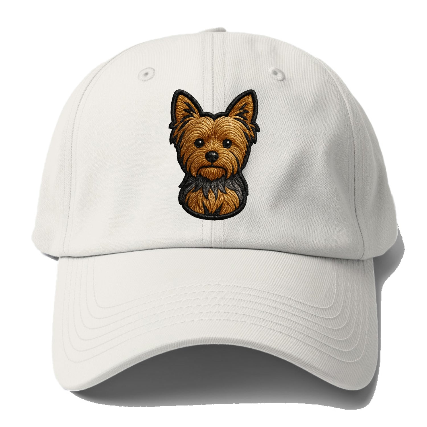Yorkshire Terrier - Modern tiny dog logo - Baseball Cap - Off White
