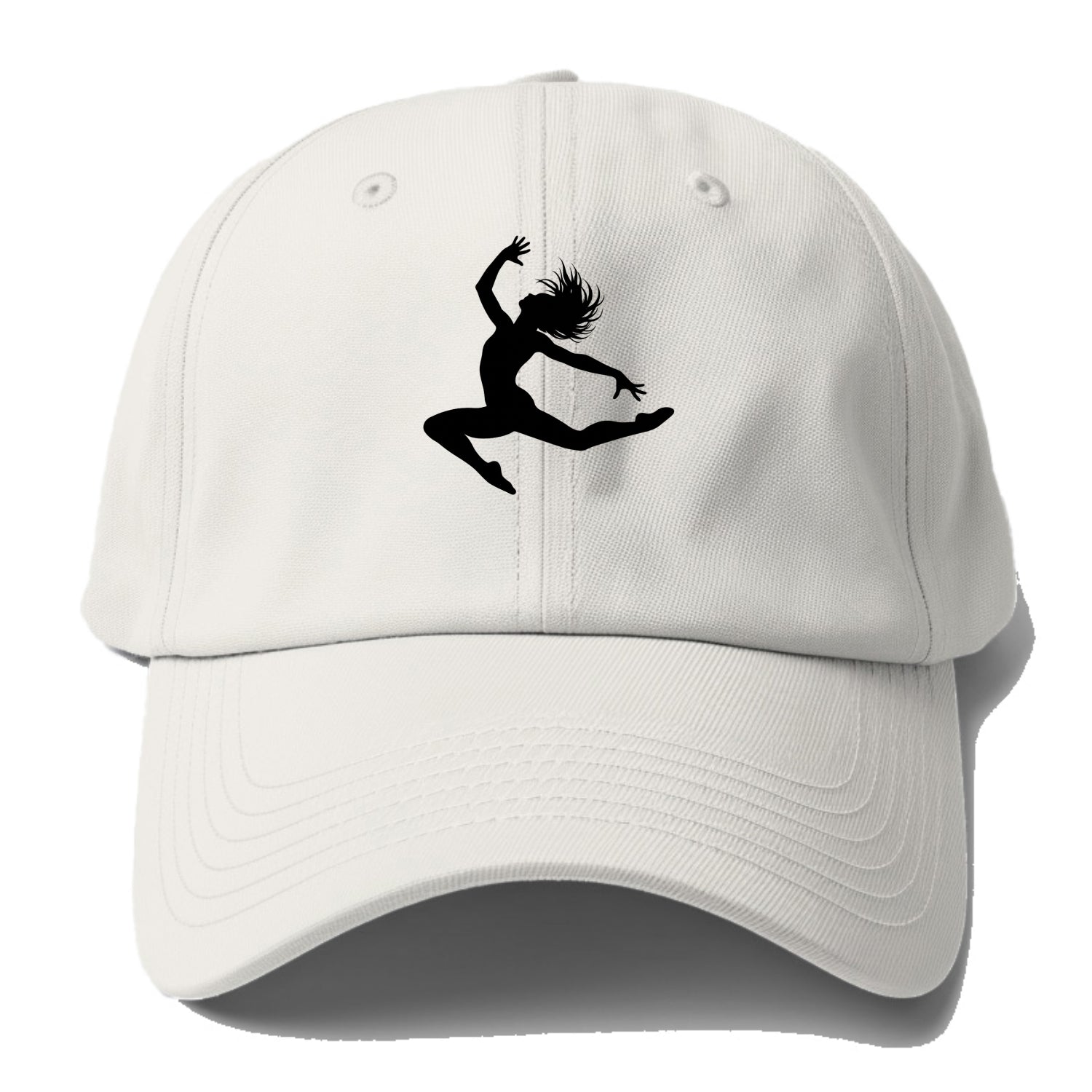 Contemporary dancer leap mid-air - Baseball Cap - Off White