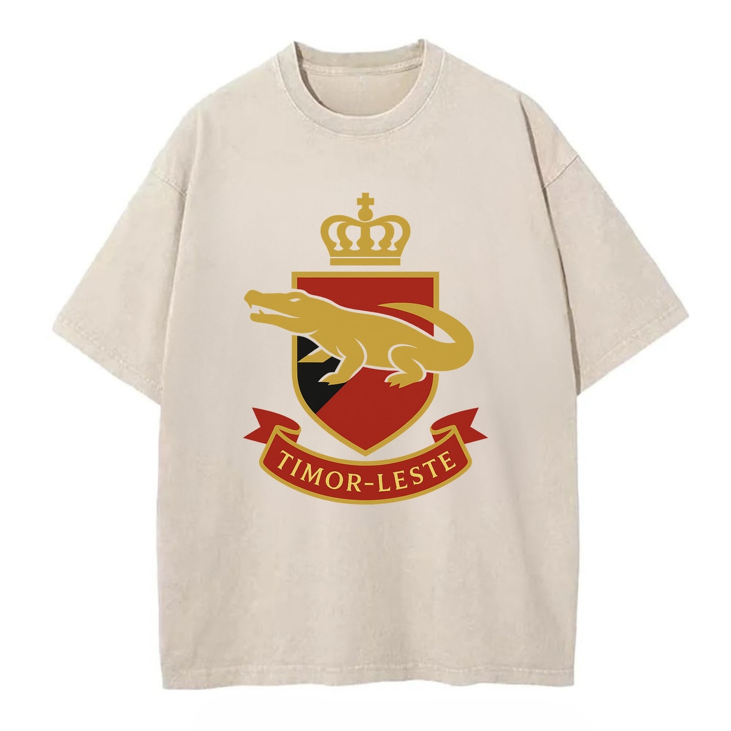 Timor-Leste Royal Logo  - Vintage T-shirt - Off White