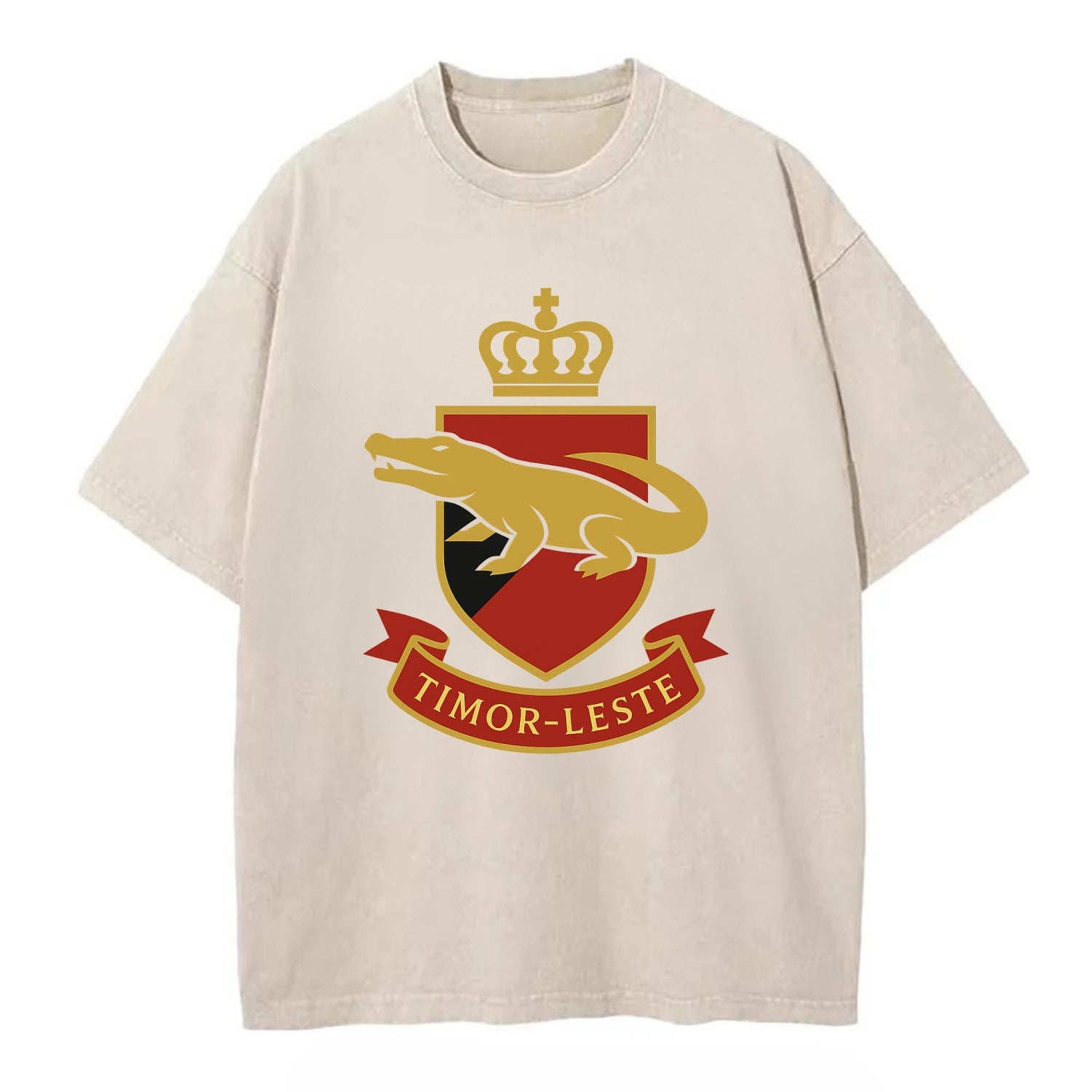 Timor-Leste Royal Logo  - Vintage T-shirt - Off White