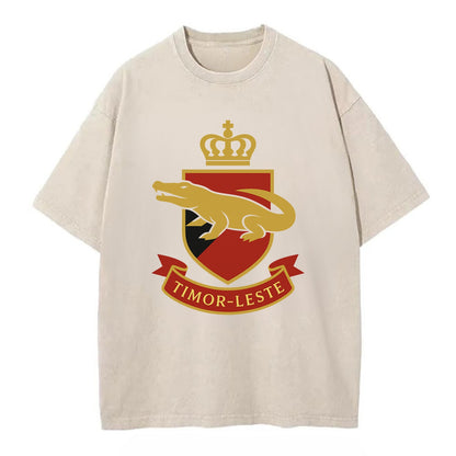 Timor-Leste Royal Logo  - Vintage T-shirt - Off White