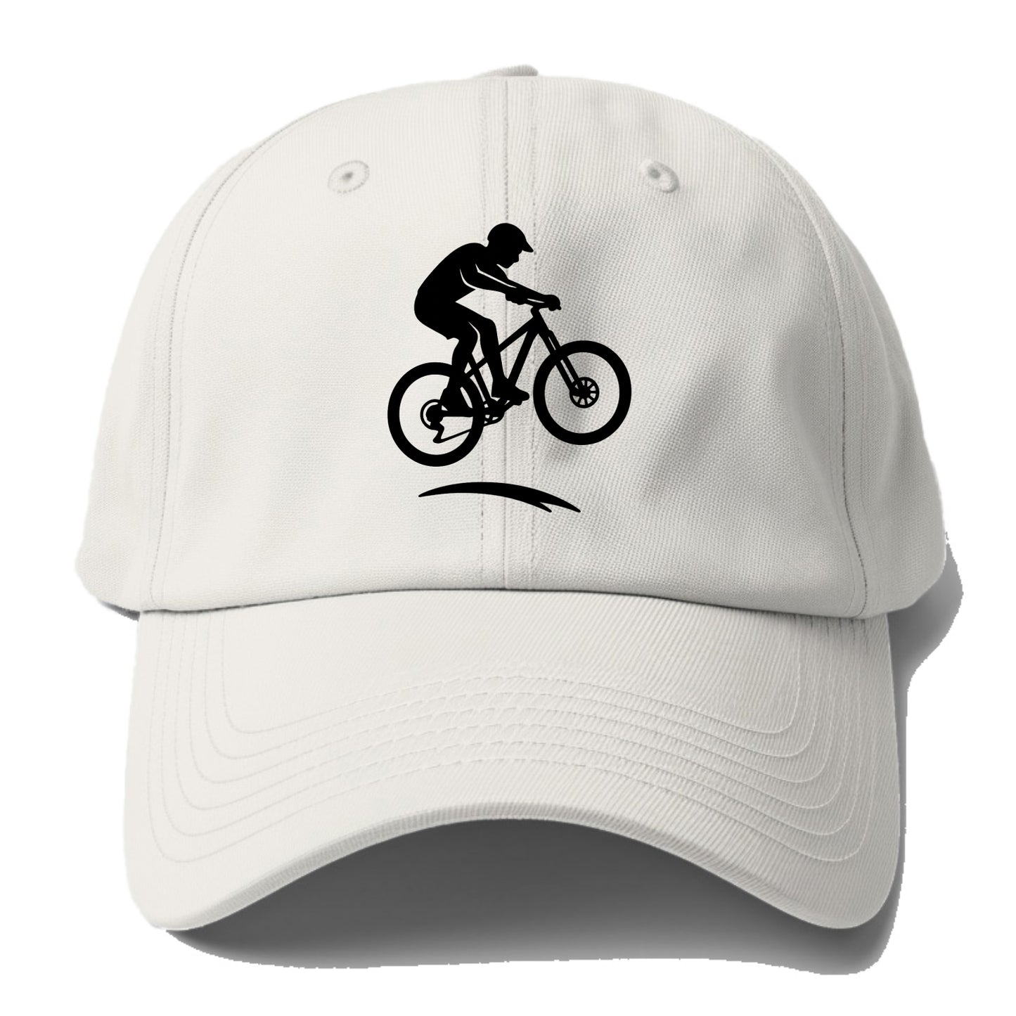 Mountain biker catching air - Baseball Cap For Big Heads - Off White
