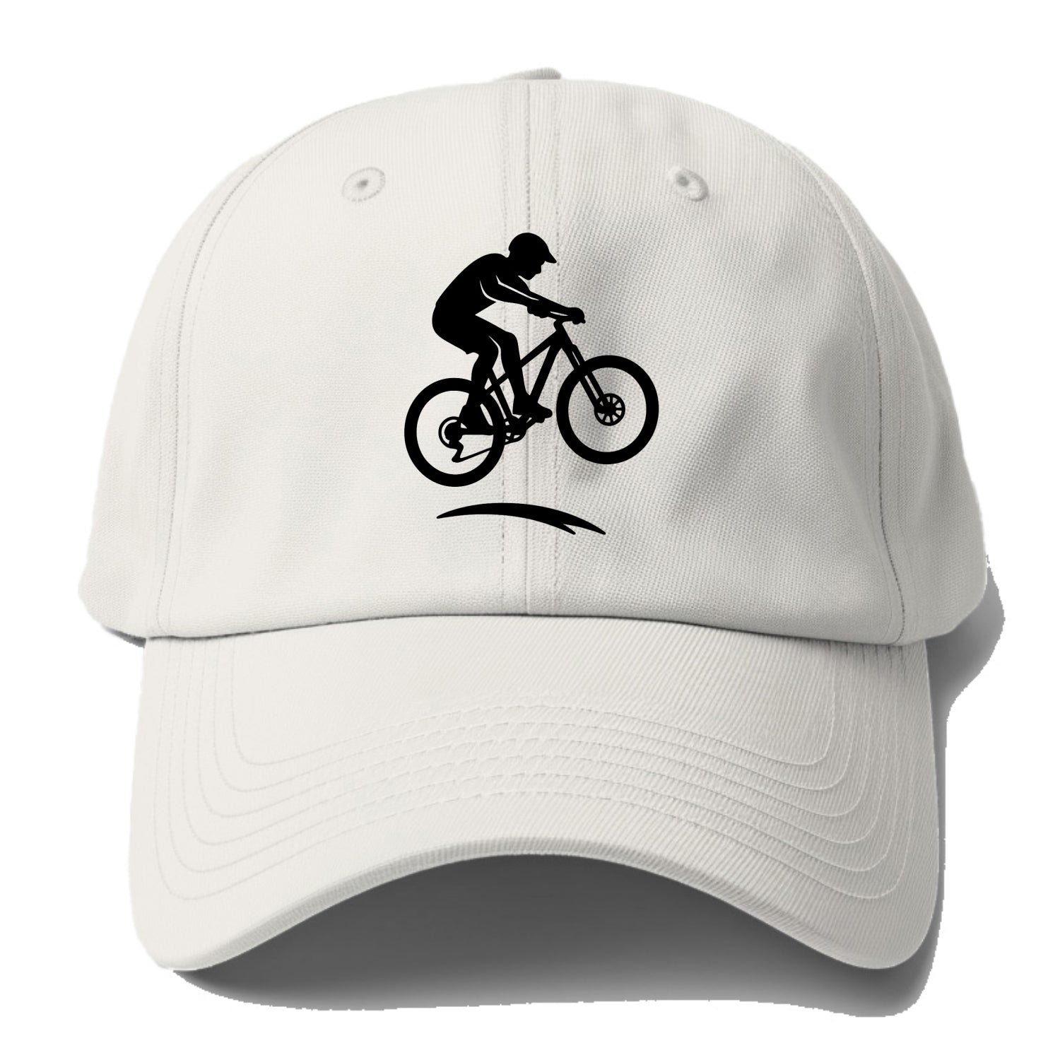 Mountain biker catching air - Baseball Cap For Big Heads - Off White