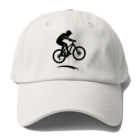 Mountain biker catching air - Baseball Cap For Big Heads - Off White