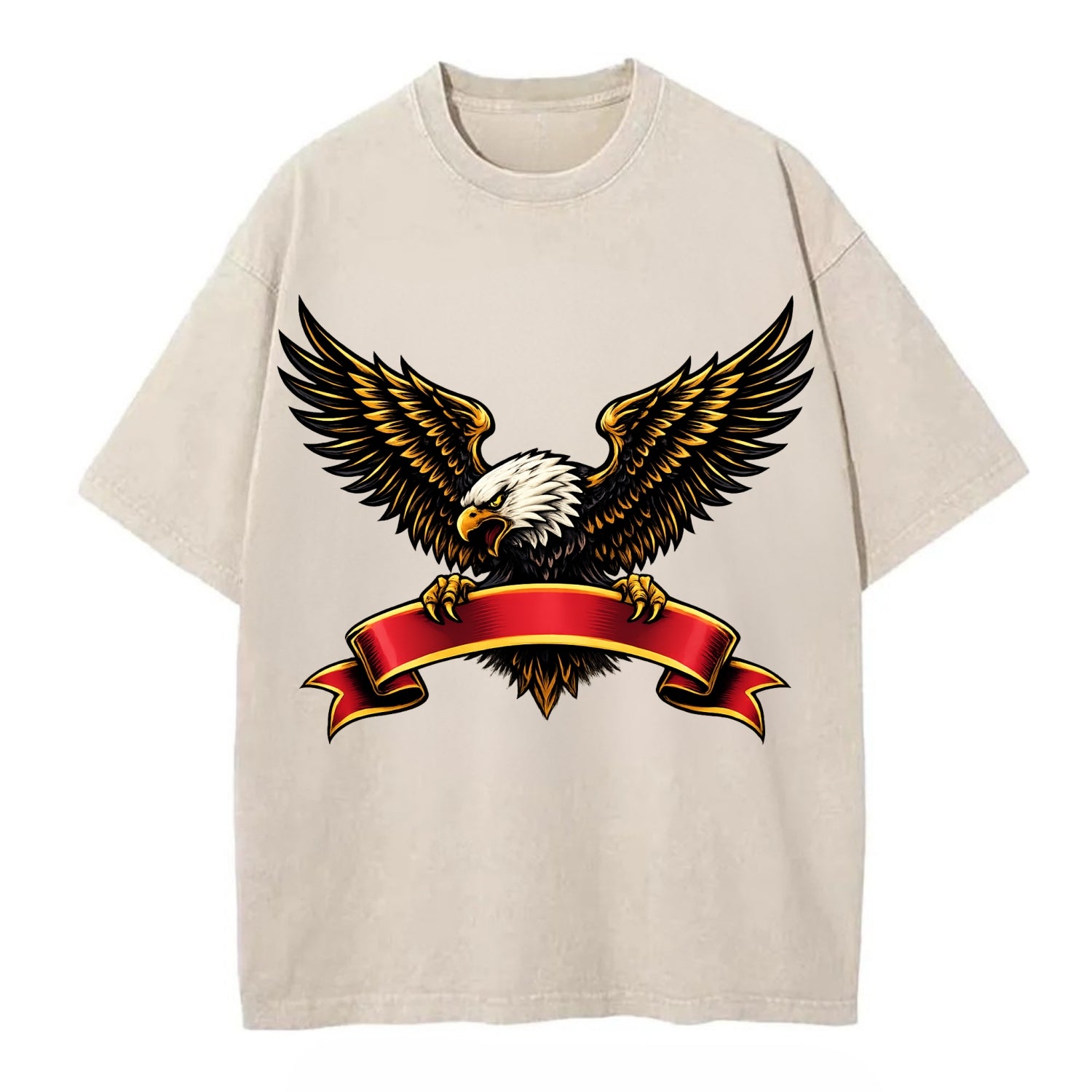 Eagle Banner - Vintage T-shirt - Off White