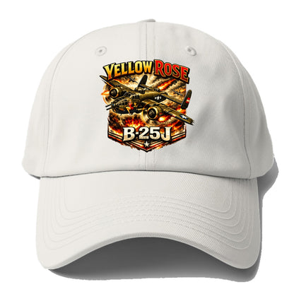 B 25j Yellow Rose - Baseball Cap For Big Heads - Off White